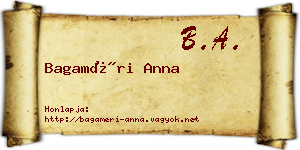 Bagaméri Anna névjegykártya